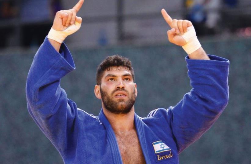 Israel’s Ori Sasson won a silver medal at the European Championships for a second straight year (photo credit: OLYMPIC COMMITTEE OF ISRAEL)