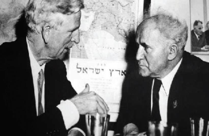 JAMES MCDONALD, the first ambassador to newly independent Israel, meets with the first prime minister David Ben-Gurion. (photo credit: Courtesy)