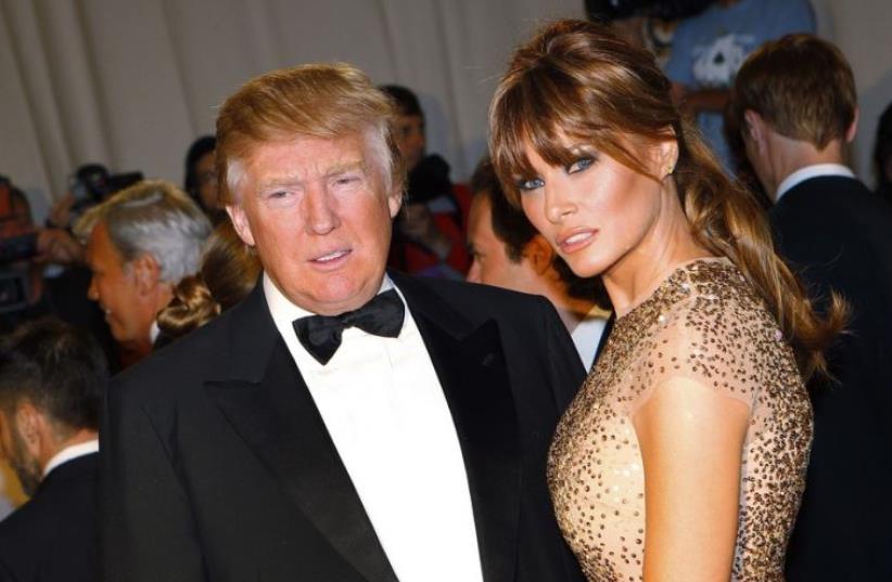 GOP presidential candidate Donald Trump and his wife, Melania (photo credit: REUTERS)