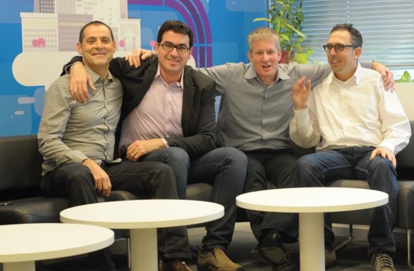 Wisdo co-founders (left to right): Arik Gilon, Ido Engel, Arie Gofer and Boaz Gaon (photo credit: Courtesy)