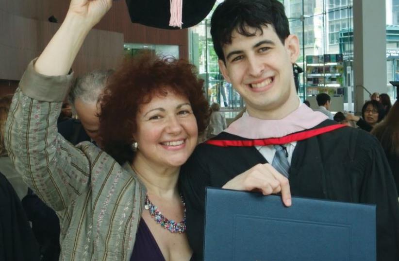 Astrith Baltsan and her son Itamar Zorman at his Juilliard graduation (photo credit: Courtesy)