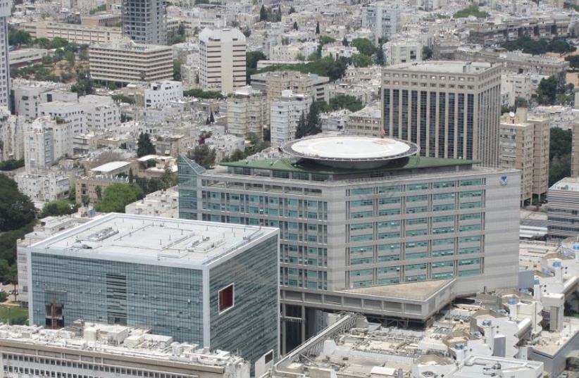 Ichilov hospital and Sourasky Medical Centre in Tel Aviv. (photo credit: WIKIMEDIA COMMONS/GELLERJ)