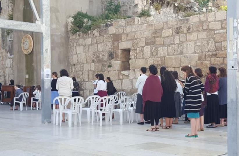 Women of the Wall hold Priestly Blessing ceremony at Western Wall  (photo credit: WOMEN OF THE WALL)