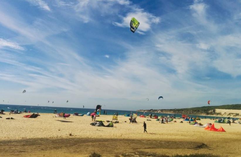 Tarifa offers white sandy beaches and fun gravity-defying activites (photo credit: AYA MASSIAS)