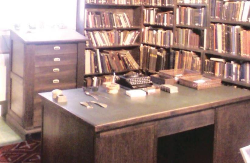 Agnon's library and working room (photo credit: Wikimedia Commons)