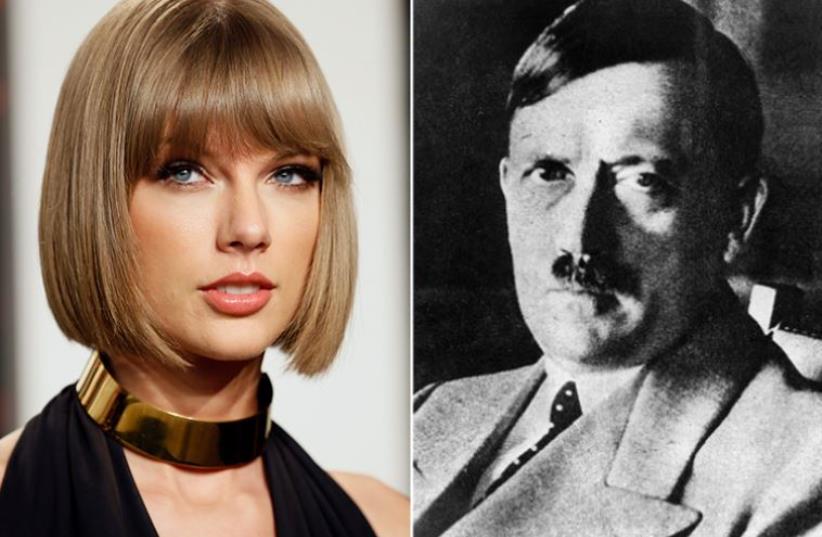 Taylor Swift and Adolf Hitler (photo credit: REUTERS)