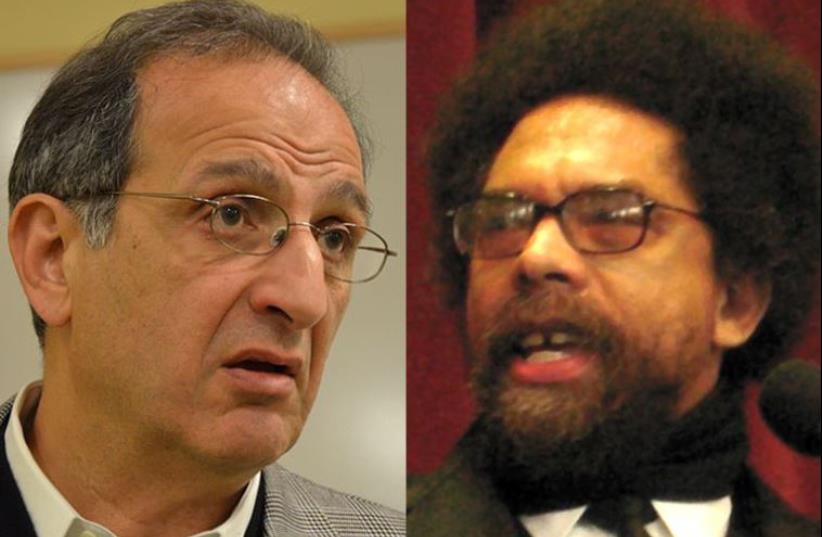 James Zogby‏ and Cornel West‏ (photo credit: ESTHER/BANKINGBUM/WIKIMEDIA COMMONS)