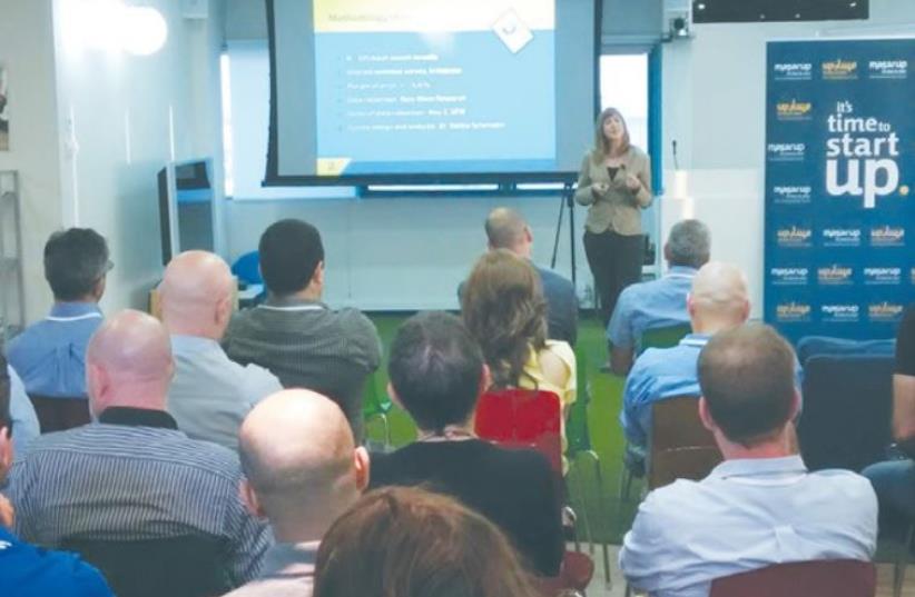 SOME 50 people attended the launch event of MasarUP, an initiative to bring start-up support to the Arab sector, last night at Google’s Haifa offices. (photo credit: Ariel Ben Solomon)