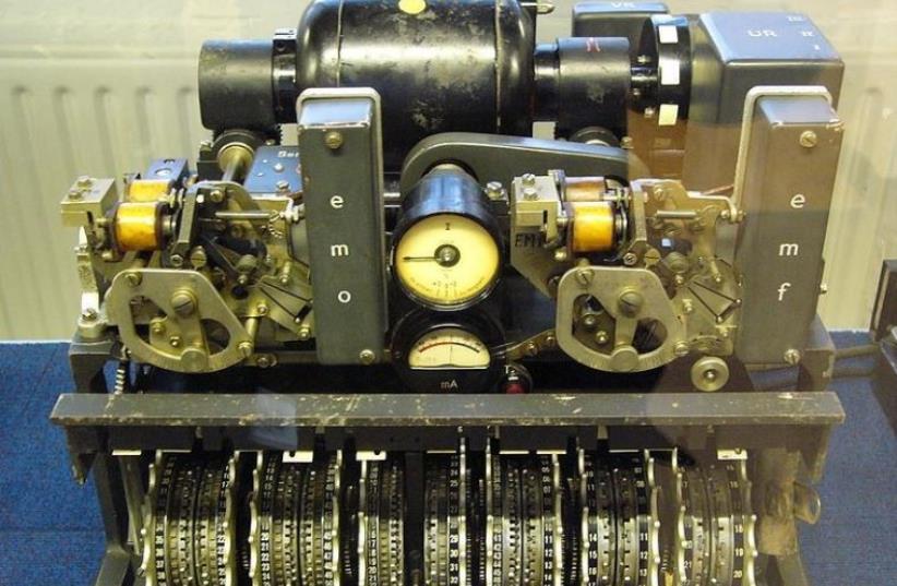 A Lorenz SZ42 cipher machine on display at Bletchley Park museum [File] (photo credit: Wikimedia Commons)