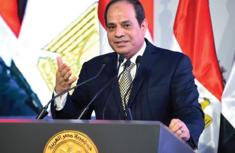 Egyptian president Abdel Fattah al-Sisi, in a May 17 speech, said new opportunities now exist to promote peace between Israel and the Palestinians, and warmer relations with Arab states (photo credit: REUTERS)