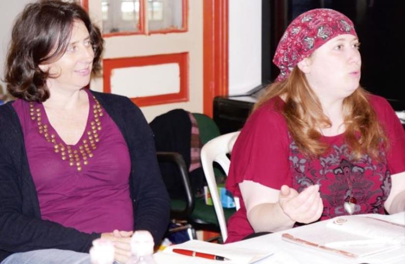 A hub for exploring creativity: WriteSpace Jerusalem co-founder Nadia Jacobson (left) and instructor Rachel Creeger (photo credit: NADIA JACOBSON)