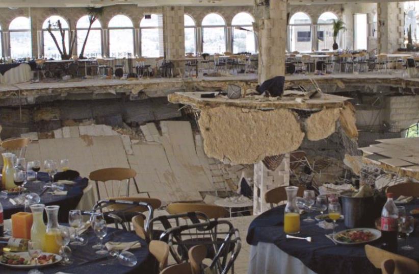 The damage: The Versailles Hall floor implosion mid-wedding left 23 dead and 380 injured (photo credit: REUTERS)