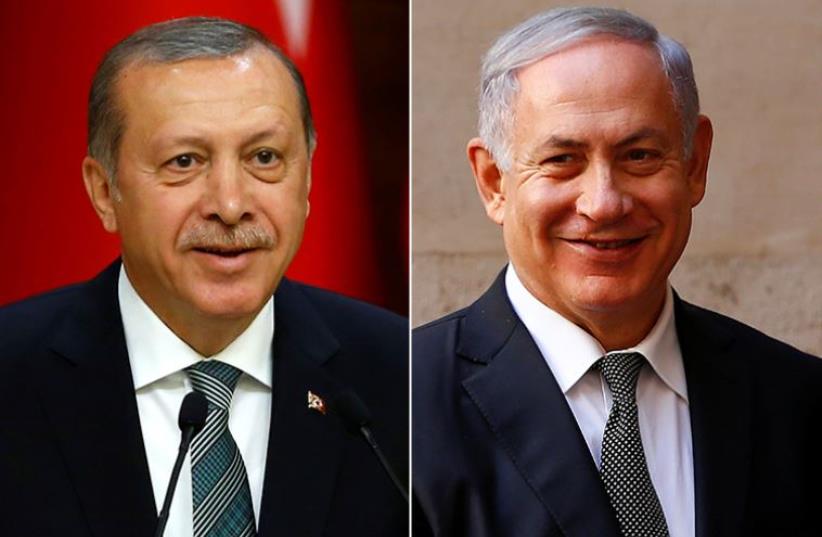 Netanyahu and Erdogan (photo credit: REUTERS)