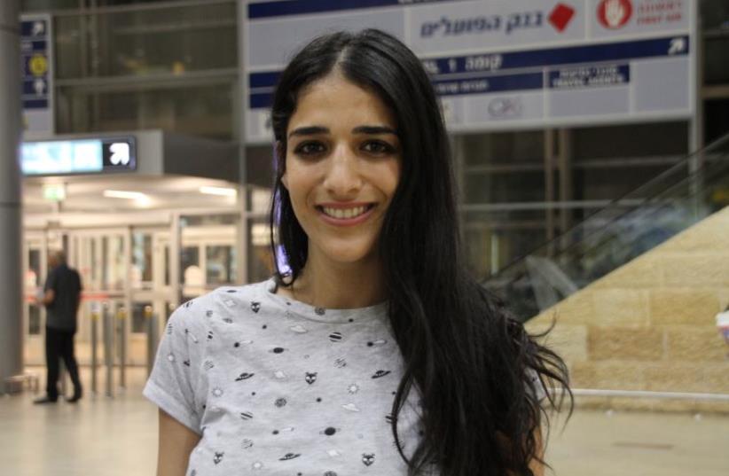 Ela Ben-Harosh at Ben Gurion International Airport (photo credit: TOVAH LAZAROFF)