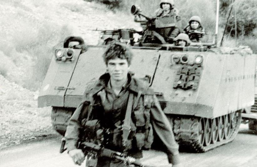 Gal Hirsch on patrol in Lebanon in 1982 (photo credit: BAMACHANE)