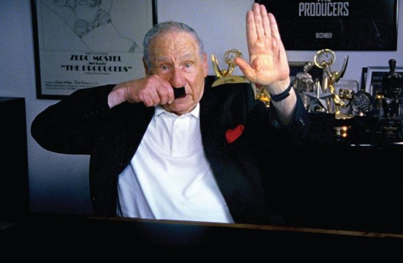 Mel Brooks, director of the 1967 movie The Producers, performs a Heil Hitler salute (photo credit: Courtesy)