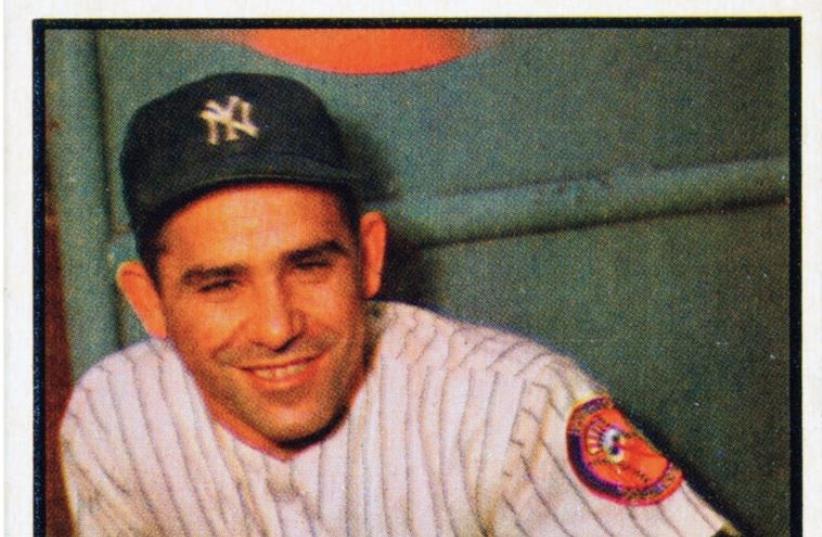 The art of prediction: A 1953 baseball card features Yogi Berra (photo credit: Wikimedia Commons)