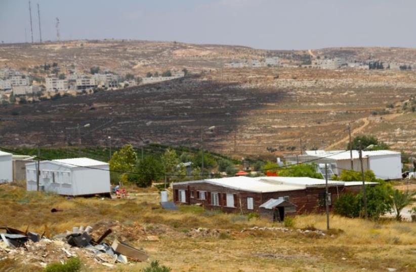 The Amona outpost in the West Bank (photo credit: TOVAH LAZAROFF)