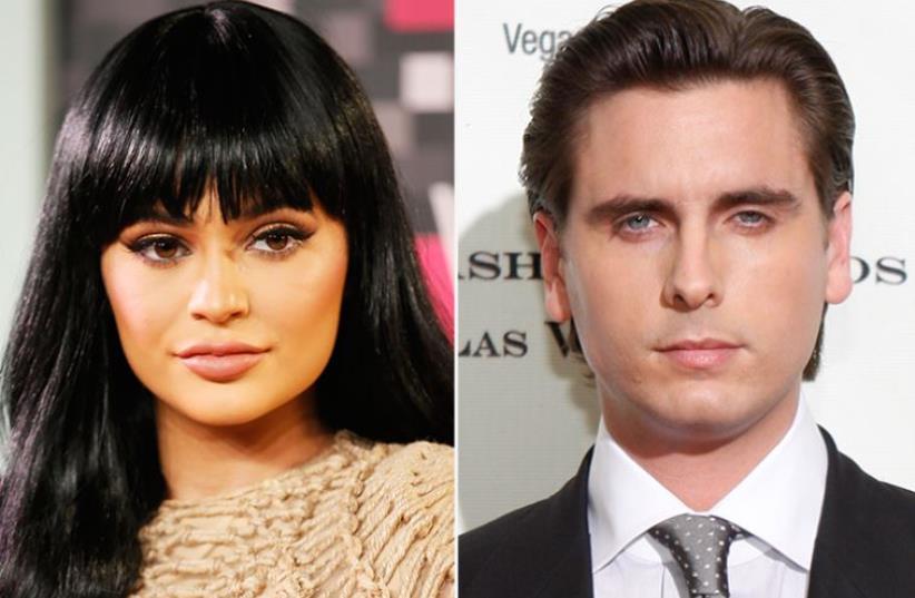 Scott Disick and Kylie Jenner‏ (photo credit: REUTERS)