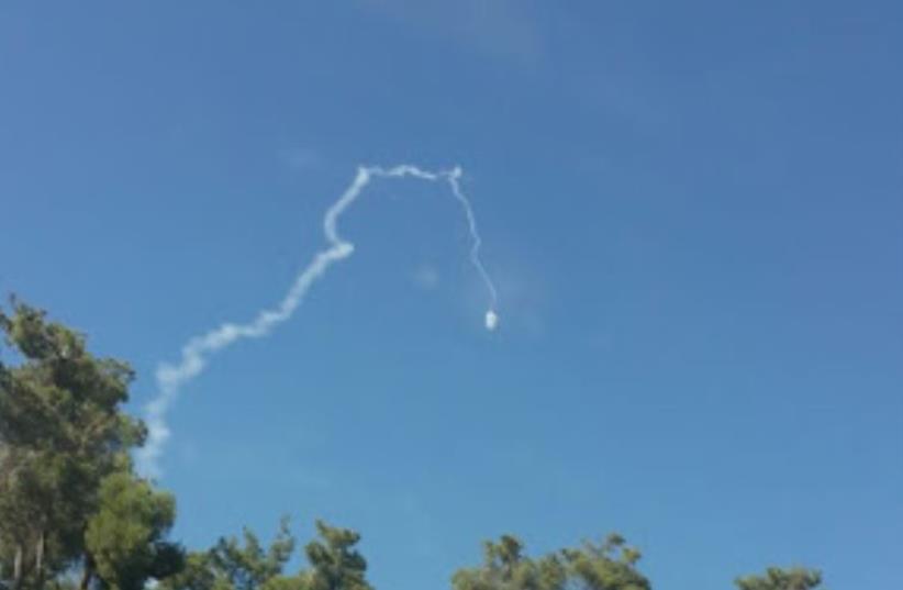 Reported interception by Patriot missile (photo credit: TZOFEN MATZAV)