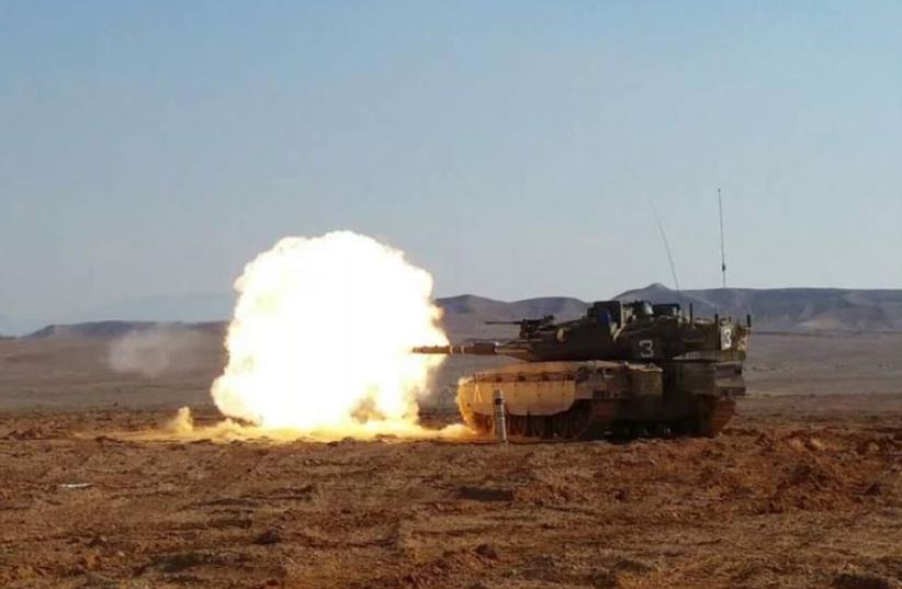 Members of the 82 Battalion, a part of the 7 Armored Brigade, begin their conversion training course on the Merkava Mk 4 tanks in recent days (photo credit: IDF)