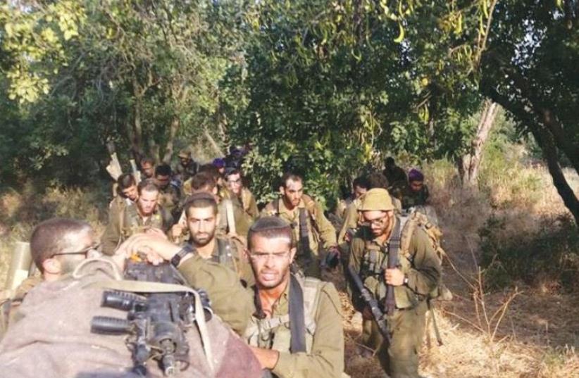 FIGHTERS FROM THE Tomer Company in the Givati Brigade perform training exercises last week. (photo credit: TOMER – HAREDI FIGHTERS OF GIVATI FACEBOOK PAGE)