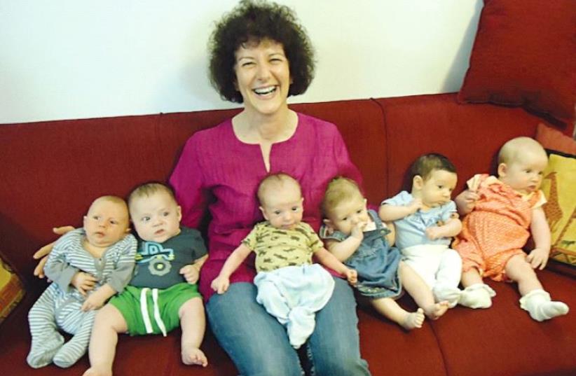Rachelle Oseran always hosts reunions for students of her childbirth preparation classes after everyone has given birth (photo credit: ARIEL OSERAN)