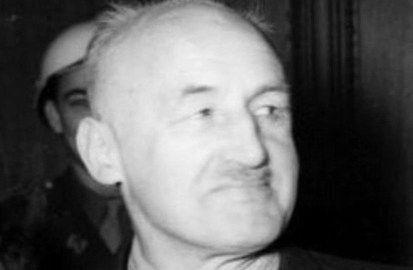 Julius Streicher at the Nuremberg War Crimes Trials (photo credit: US CHIEF OF COUNSEL'S OFFICE/WIKIMEDIA COMMONS)