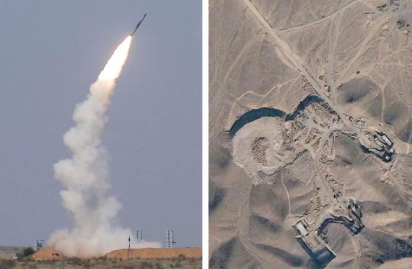 S-300 air defense system (L) and Iran's Fordow nuclear plant  (photo credit: GOOGLE/REUTERS)