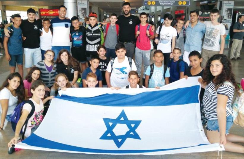 The group preparing to depart from Ben-Gurion International Airport (photo credit: IDF WIDOWS AND ORPHANS ORGANIZATION)