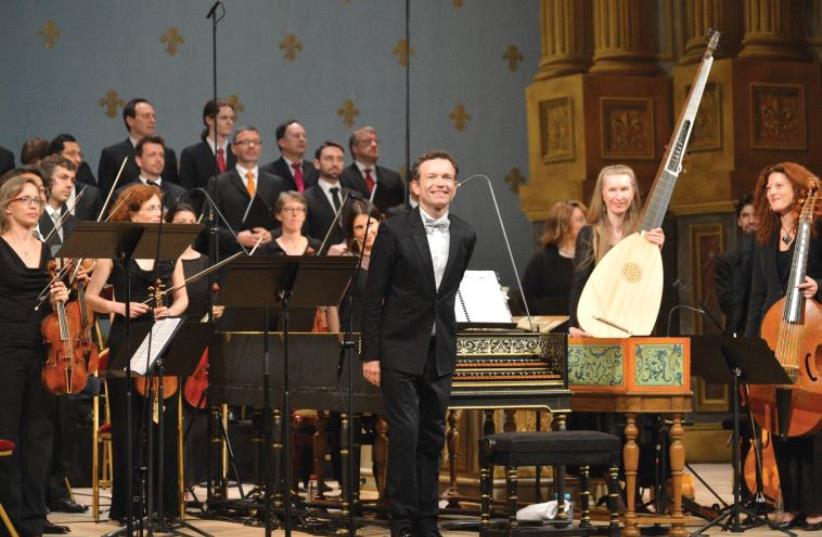 FRENCH HARPSICHORDIST and conductor Christophe Rousset together with his ensemble, Les Talens Lyriques. (photo credit: JACQUES VERREES)
