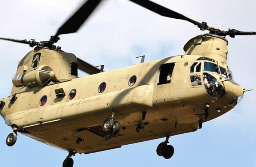 A US Army CH-47 Chinook helicopter  (photo credit: Wikimedia Commons)