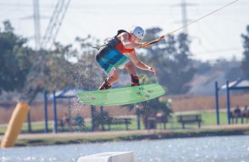 Over 150 of the world’s best water sports athletes will compete in the wakeboarding and waterskating championships in Tel Aviv (photo credit: AYELET FEDERATION OF NON-OLYMPIC SPORT IN ISRAEL)