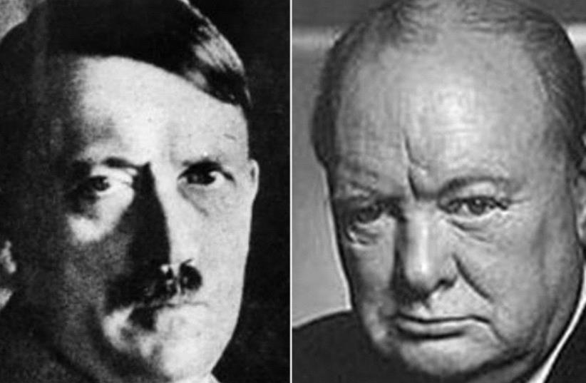 Adolf Hitler and Winston Churchill (photo credit: REUTERS)