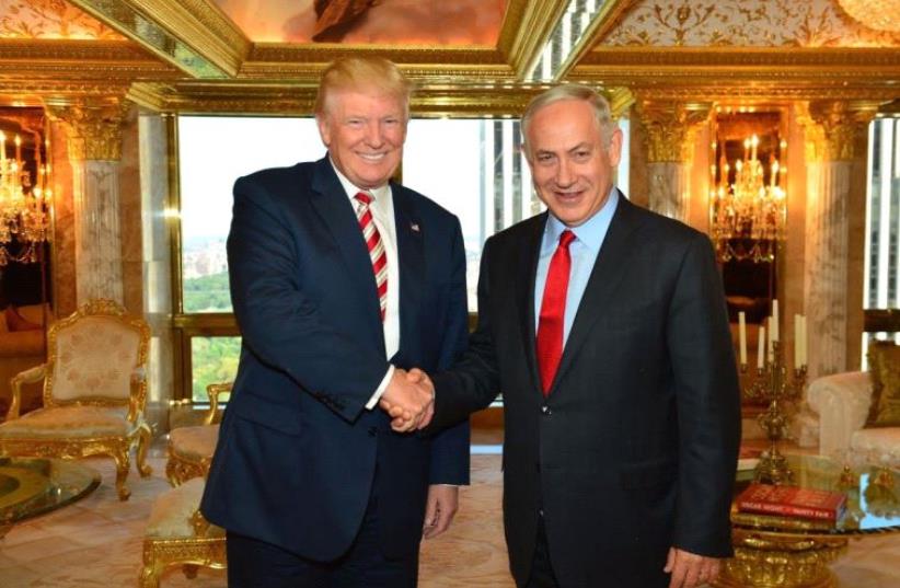 Donald Trump and Benjamin Netanyahu meet at the Trump tower (photo credit: KOBI GIDON / GPO)