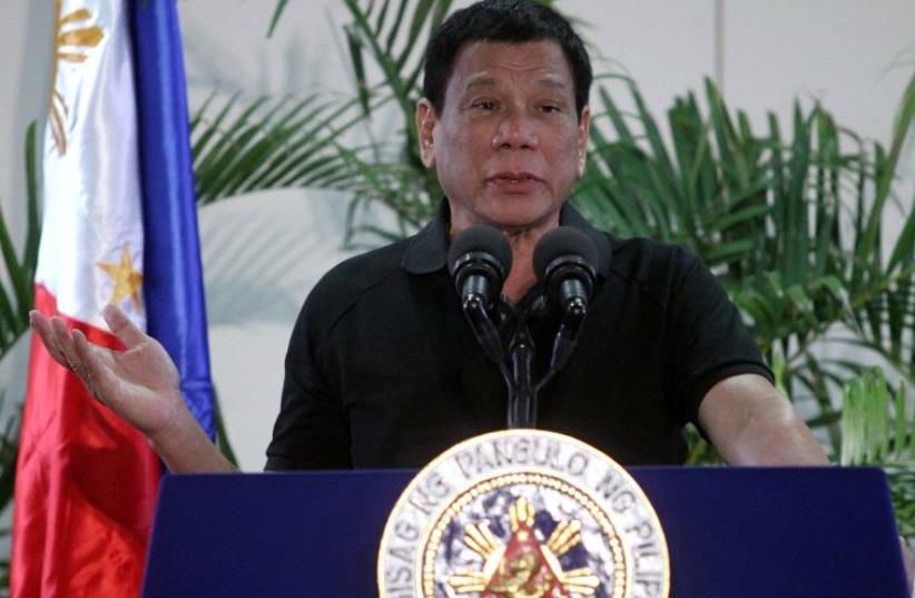 Philippines President Rodrigo Duterte (photo credit: REUTERS)