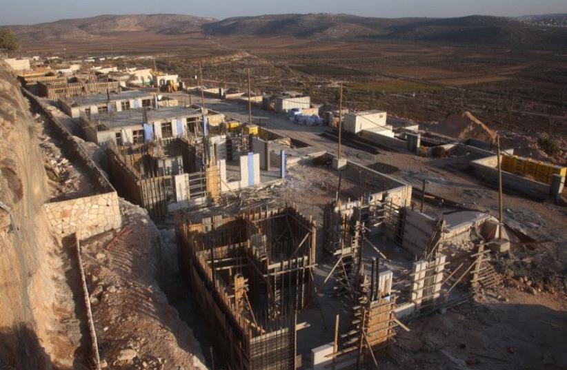 Construction in Shiloh settlement (photo credit: MARC ISRAEL SELLEM/THE JERUSALEM POST)