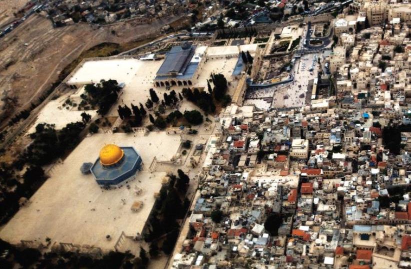 AN AERIAL view of Jerusalem’s Old City and the Temple Mount. (photo credit: REUTERS)