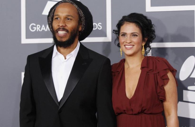 Ziggy Marley and his wife Orly (photo credit: REUTERS)