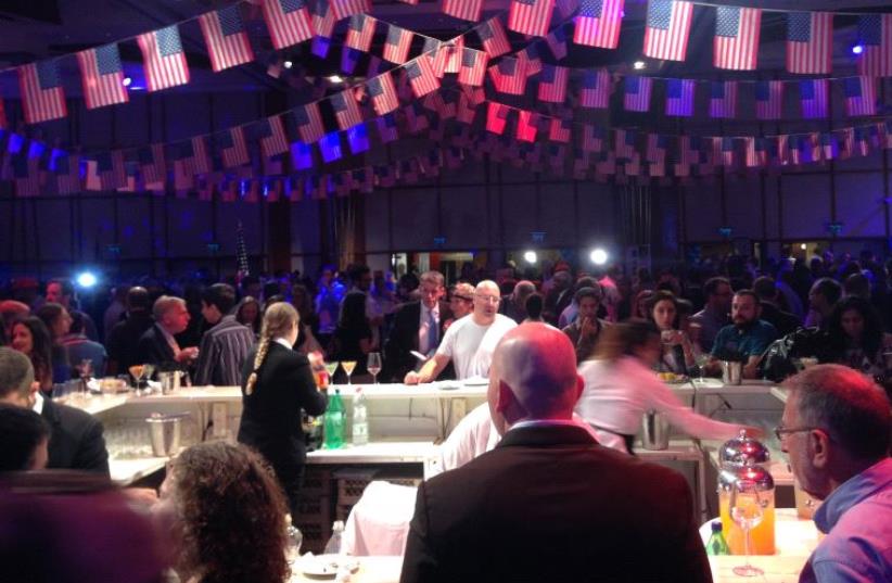 US Embassy's election party held Tuesday night at the Dan Panorma Hotel in Tel Aviv  (photo credit: ELIYAHU KAMISHER)