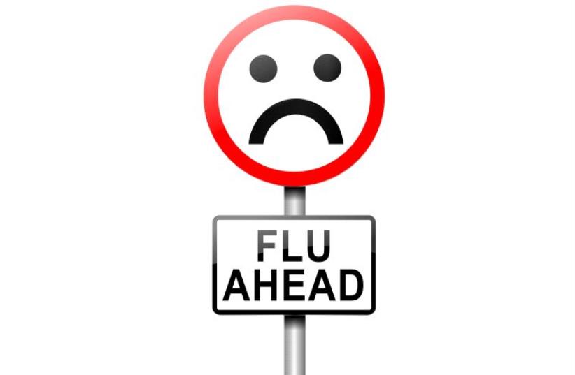 Flu ahead sign (photo credit: ING IMAGE/ASAP)