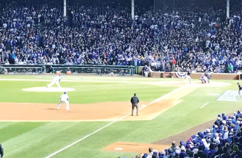 Wrigley field during the World Series (photo credit: SUSIE WEISS)
