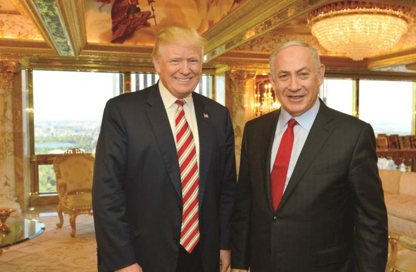 Rencontre entre Benjamin Netanyahou et le candidat à la présidence Donald Trump en septembre (photo credit: REUTERS)