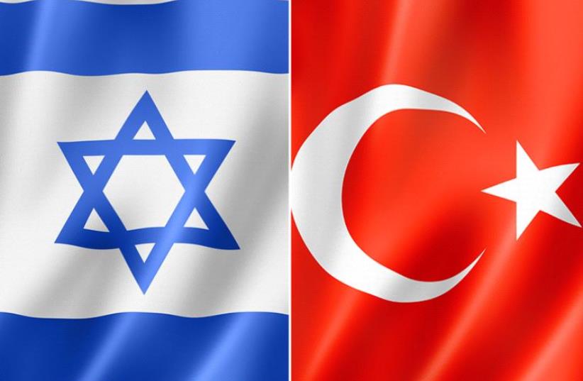 Israel and Turkey flags (photo credit: ING IMAGE/ASAP)