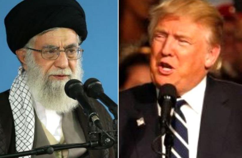  Iran’s supreme leader Ali Khamenei and Donald Trump (photo credit: AFP PHOTO,REUTERS)