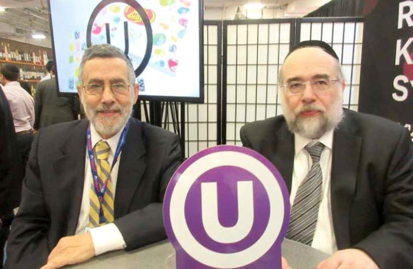 Rabbi Menachem Genack (left) and Rabbi Moshe Elefant of the Orthodox Union (photo credit: HOWARD BLAS)