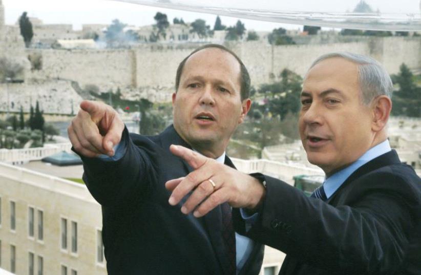 Jerusalem Mayor Nir Barkat and Prime Minister Benjamin Netanyahu in the capital (photo credit: MARC ISRAEL SELLEM)