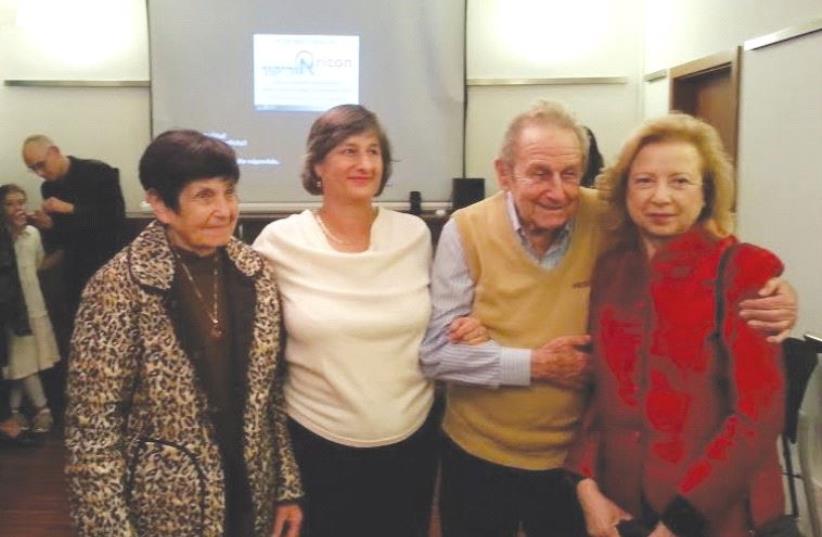 FROM LEFT: Theresienstadt survivor Hana Weingarten; Tami Kinberg, the director of Beit Theresienstadt; Murray Greenfield; and child Holocaust survivor Colette Avital, who chairs the Center of Organizations of Holocaust Survivors in Israel. (photo credit: Courtesy)