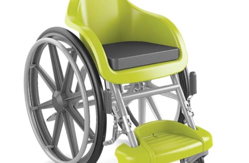 ONE OF THE DESIGNS used to provide disabled children with durable wheelchairs for as little as $100 each. (photo credit: WHEELCHAIRS OF HOPE)