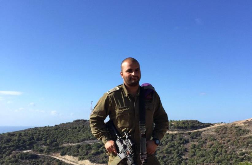 Major Fahed Gahder on Israel-Lebanon border (photo credit: Courtesy)